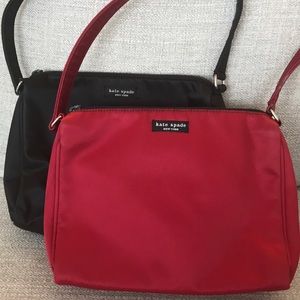 Two Kate Spade nylon shoulder bags